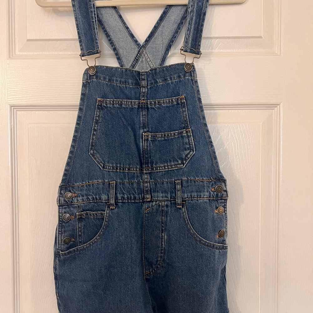 We The Free Light Blue Denim Overalls